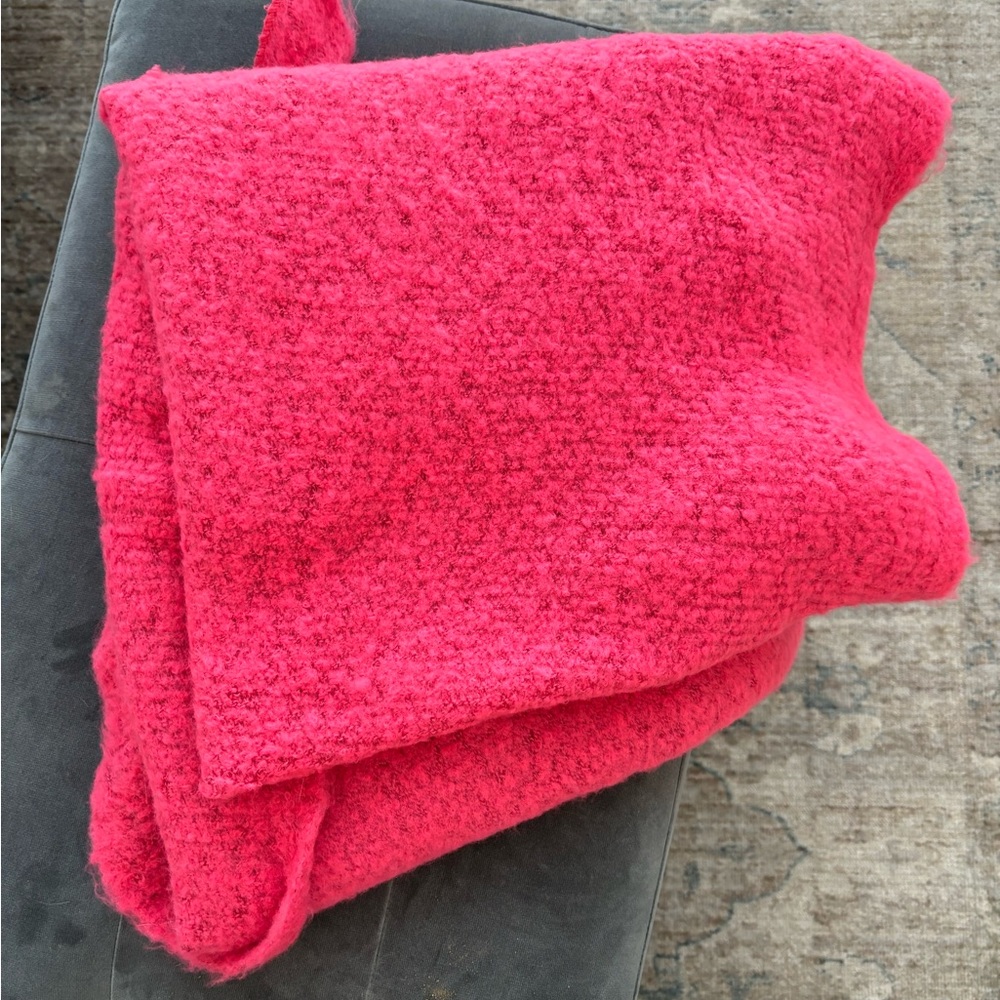 💖Barbie pink soft blanket scarf - Amsterdam